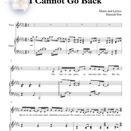 I Cannot Go Back <br>Judges 11:35